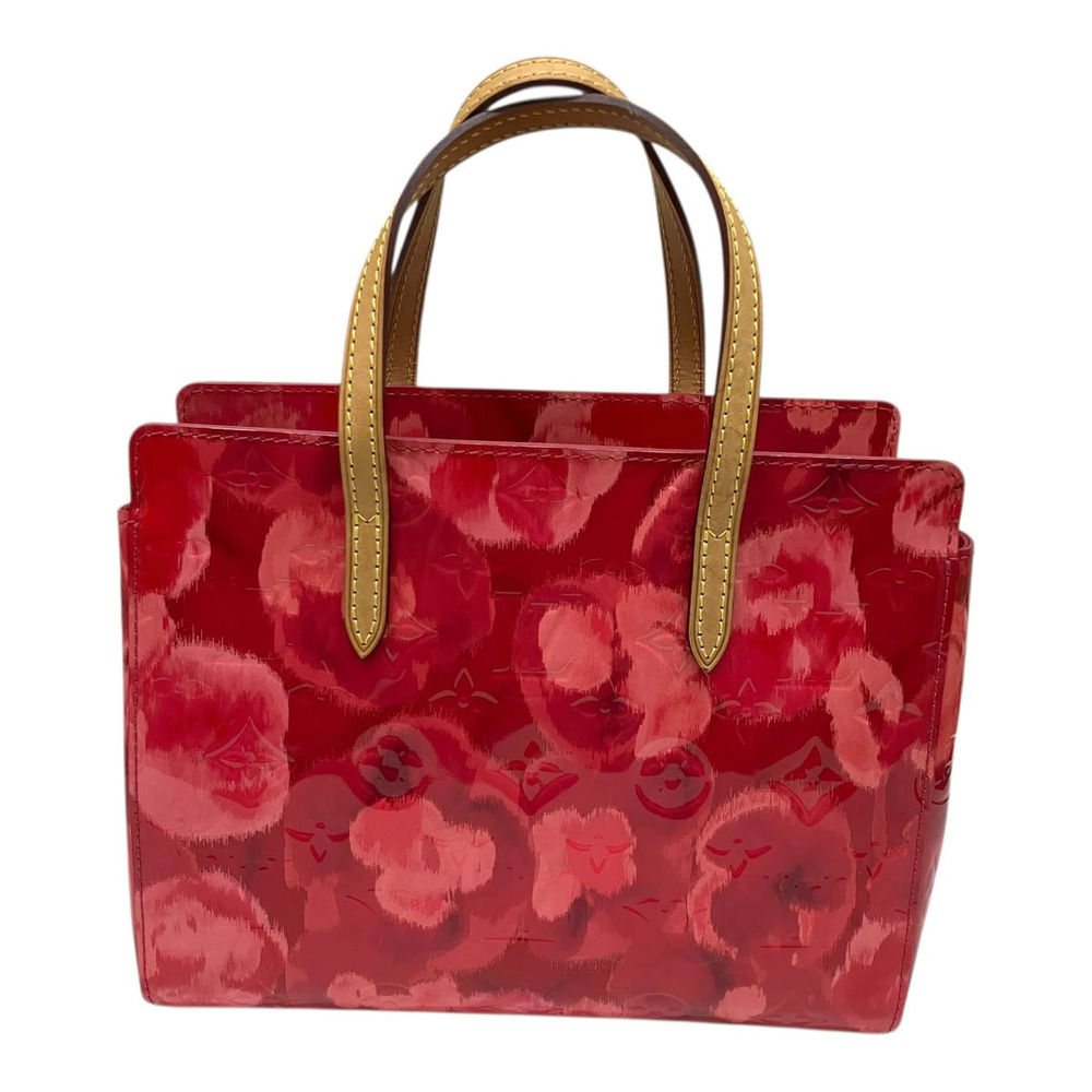 Louis Vuitton Catalina Floral Flower Top Handle Bag Leather Pink